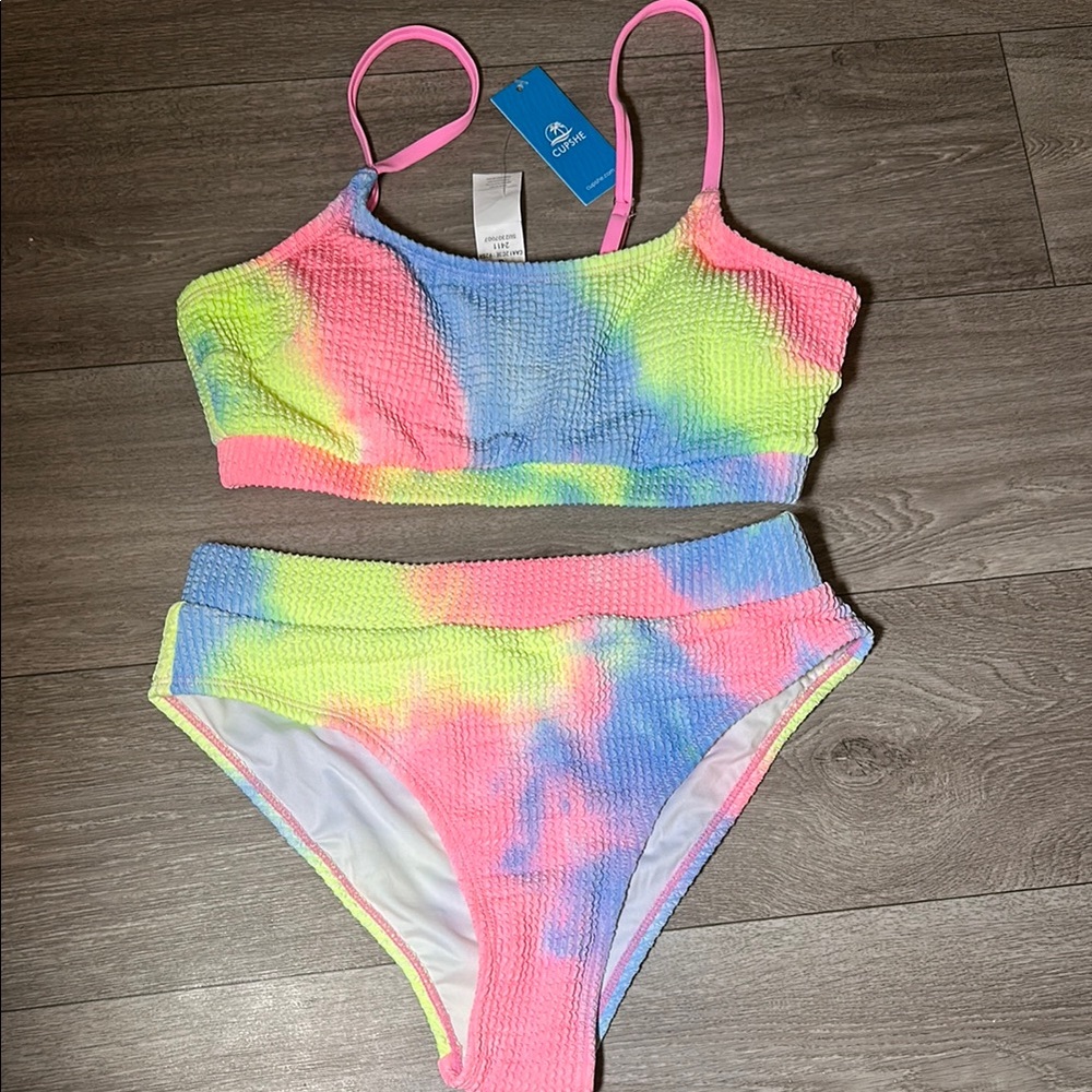 Cupshe Colorful Tie-Dye Bikini Set